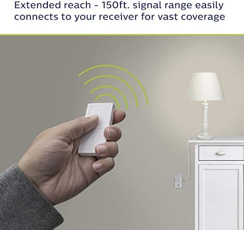 Philips Philips Wireless ON/Off Switch, Wall Plate Included, 150ft Range, Home Automation, Remote – SPC1246AT/27, White