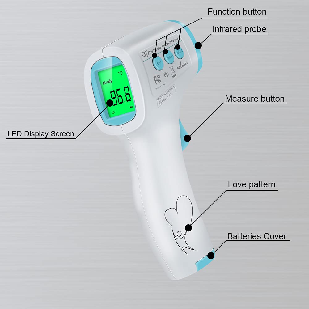 Digital Thermometer for Adults and Kids, No Touch Forehead Thermometer
