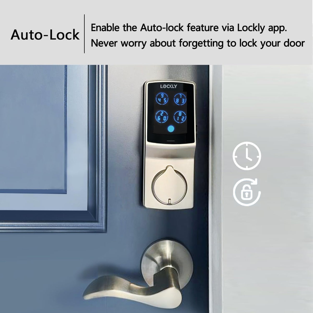 Lockly Secure Plus RFID Smart Deadbolt Lock Keyless Entry with Fingerprint