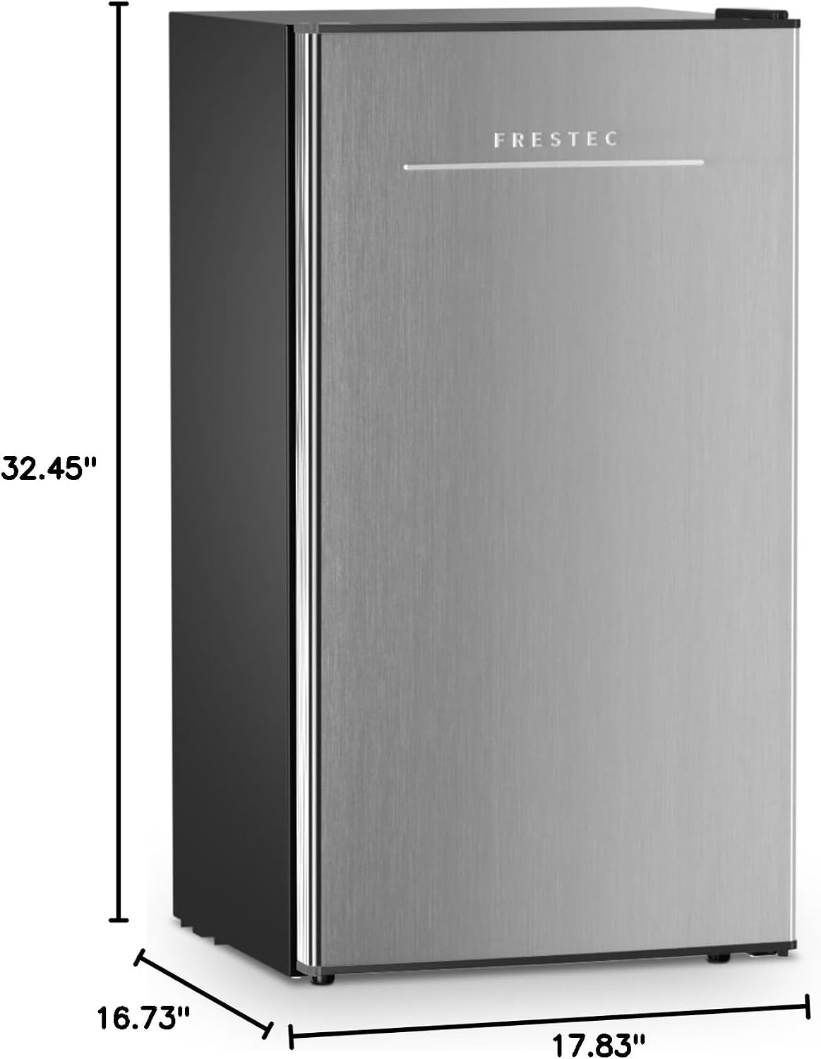 3.2 Cu.Ft Mini Fridge with Freezer, Grey