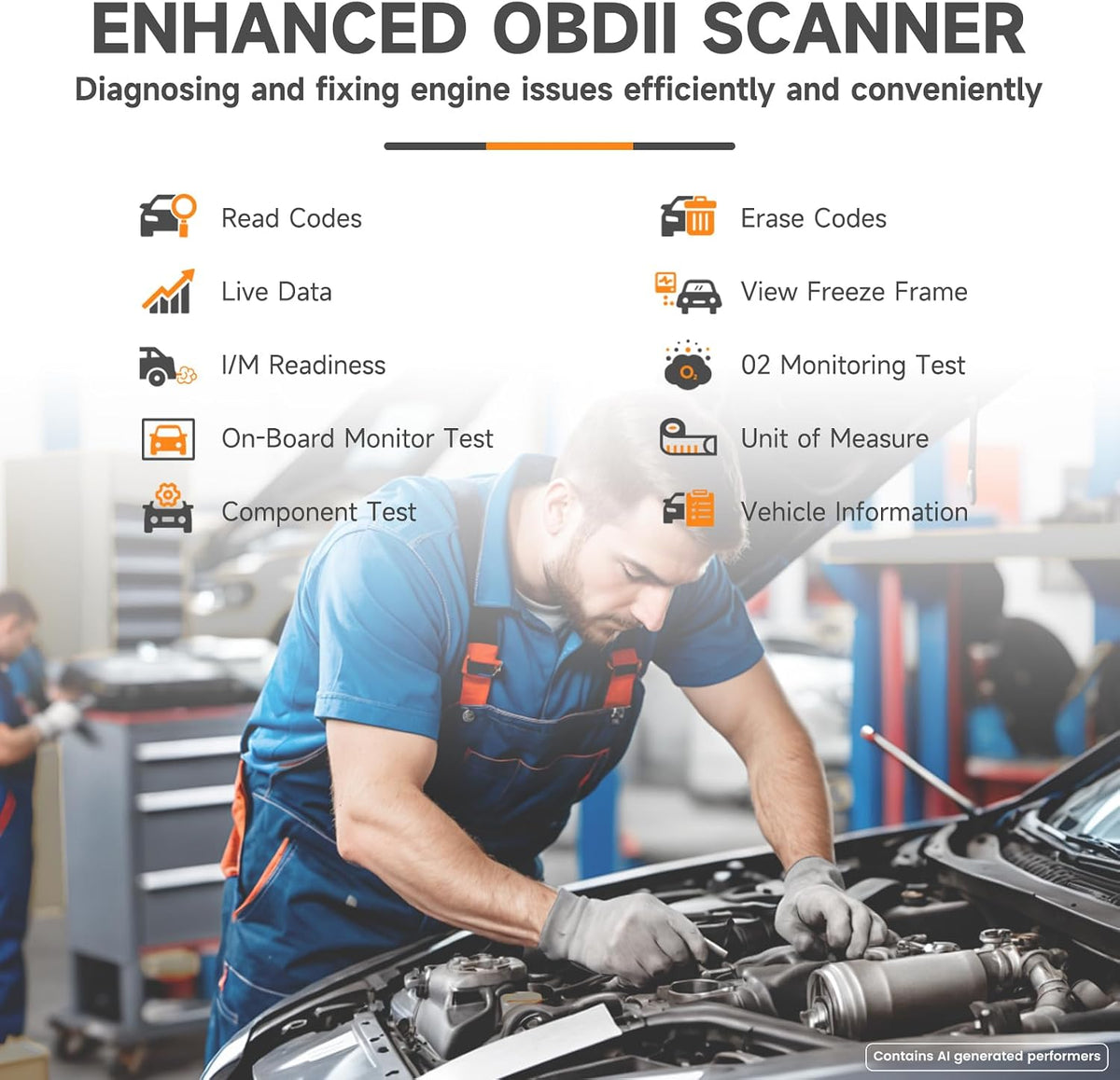 FOXWELL NT201 OBD2 Scanner Engine Code Reader for Cars and Trucks