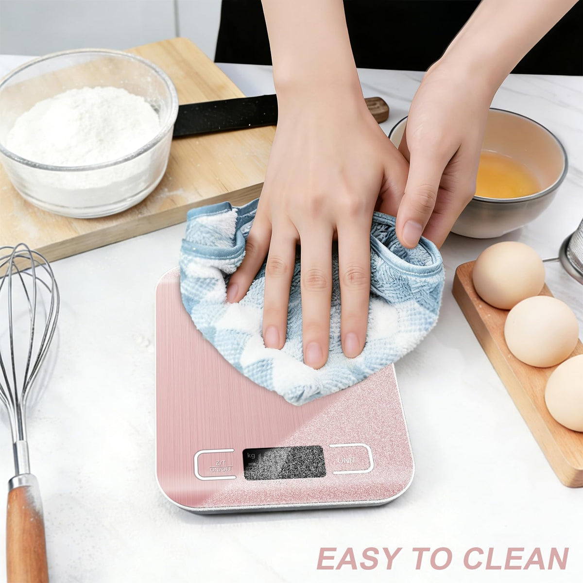 Food Scale, 11lb Kitchen Scale with 6 Units Tare Function & LCD Display, 0.05oz/1g Stainless Steel Digital Food Scale Grams and Ounces for Baking, Cooking, Dieting and Meal Prep (Batteries Included)
