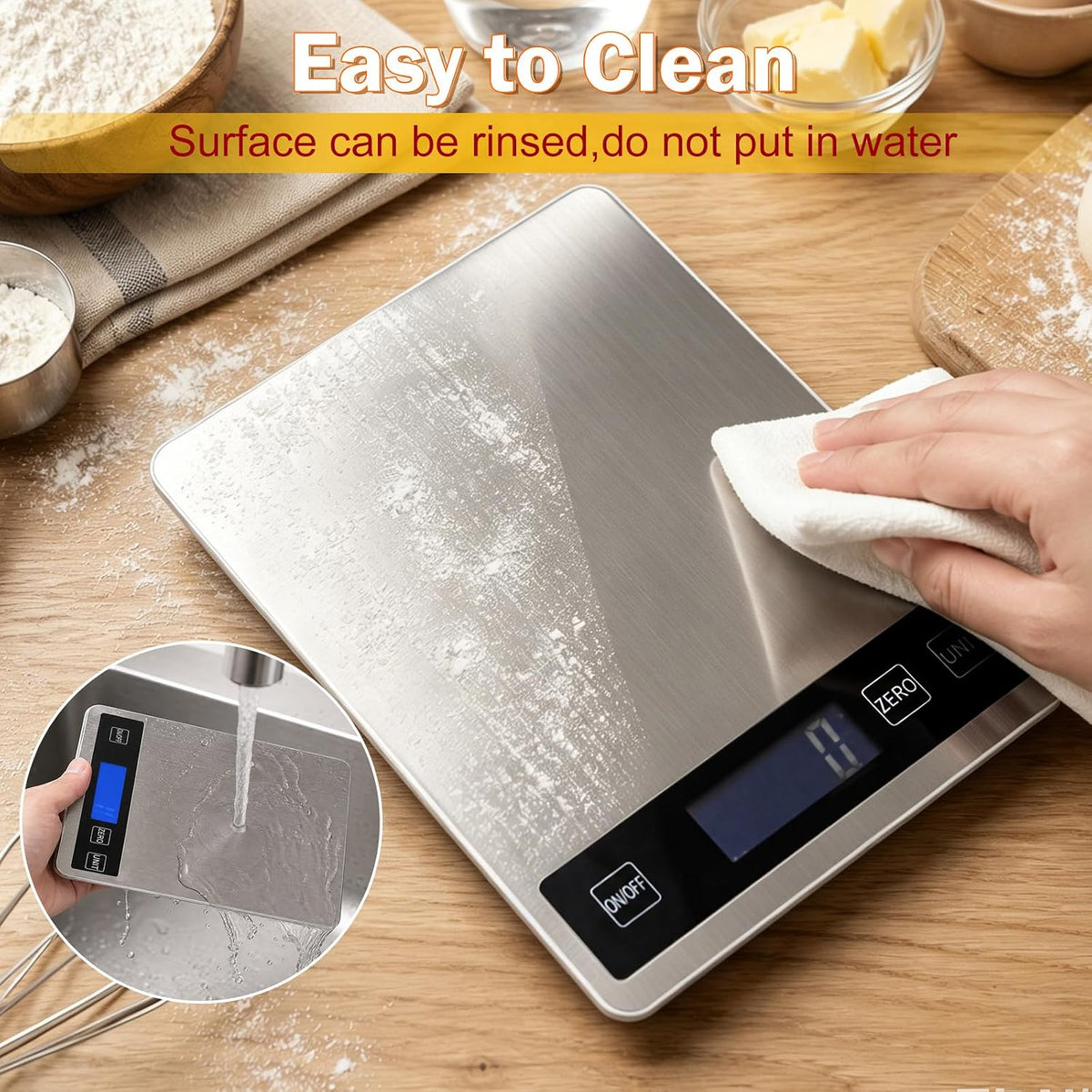 33lb Food scale, Digital Kitchen Scale for Cooking Baking