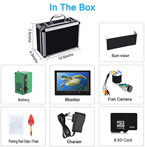 Fishing Camera, Anysun Underwater Camera with DVR 9 9'' 30m/100ft+DVR