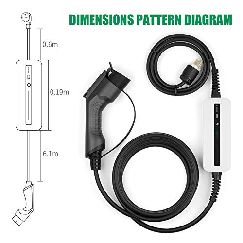 LEFANEV EV Charger Level 2 Cable (2.2/3.6KW,10/16A,100-250V, NEMA Switchable