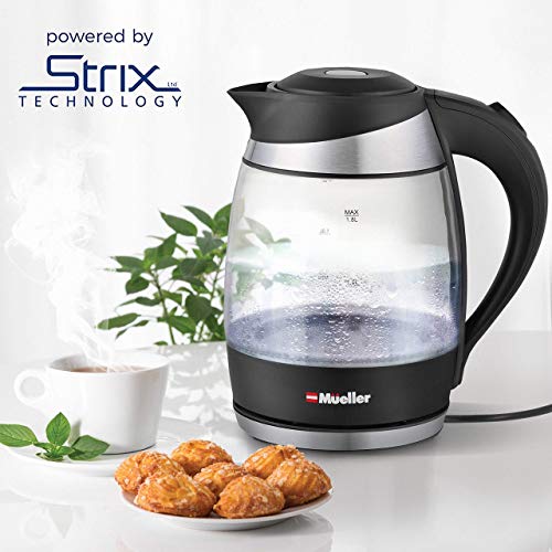 Mueller Premium 1500W Electric Kettle with SpeedBoil Tech, 1.8 Medium, Black