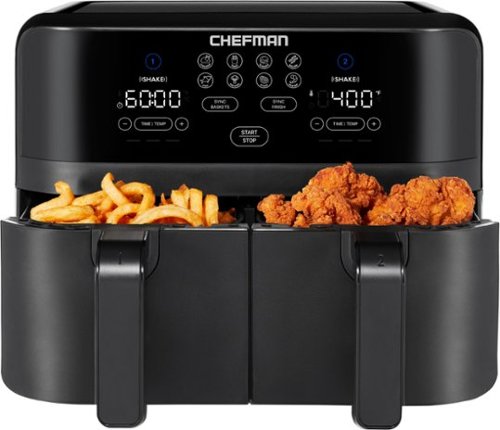 Chefman TurboFry® 9 Qt. Digital Touch Dual Basket Air Fryer - Matte Black