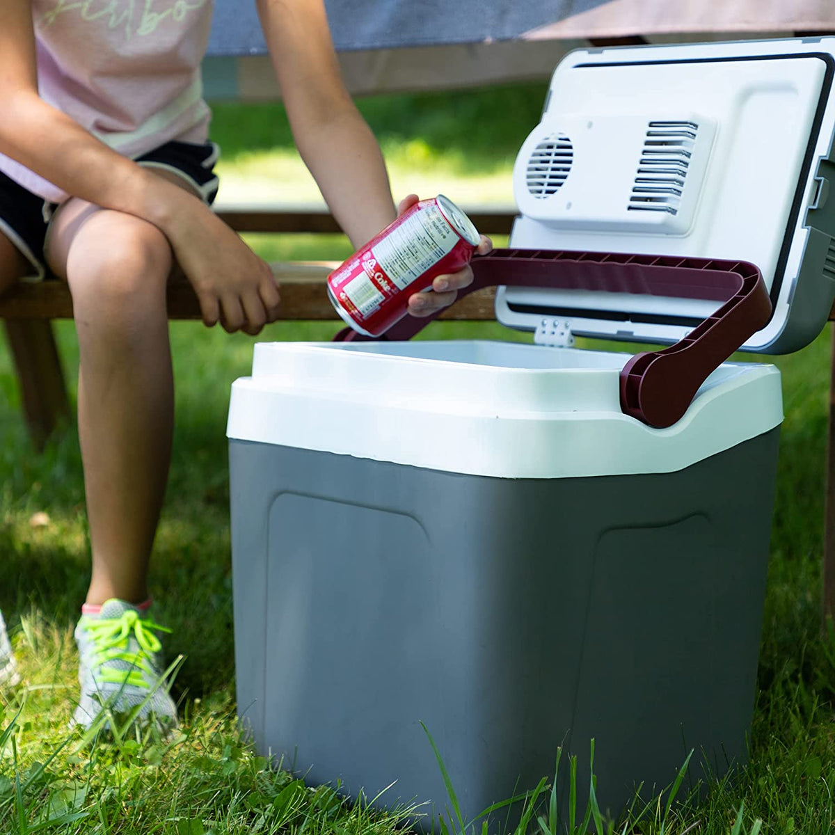 Koolatron Thermoelectric Iceless 12 Volt Cooler 26 qt (24 L), 26 Quart, Gray