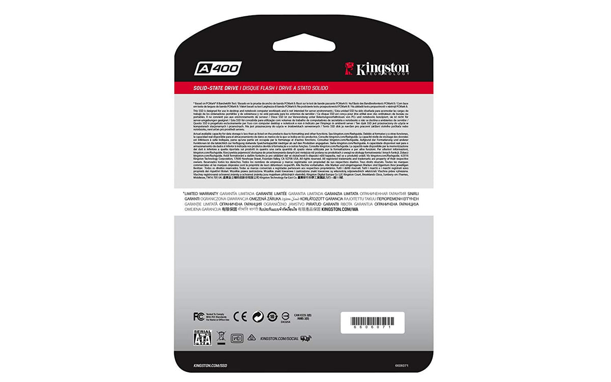 Kingston 240GB A400 SSD 2.5'' SATA 7MM 2.5-Inch SA400S37/240G, 240G