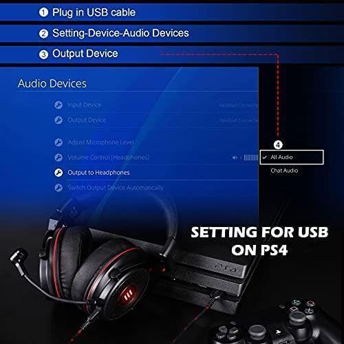 EKSA E900 Pro USB Gaming Headset for PC, 7.1 Surround Sound, 50MM Driver