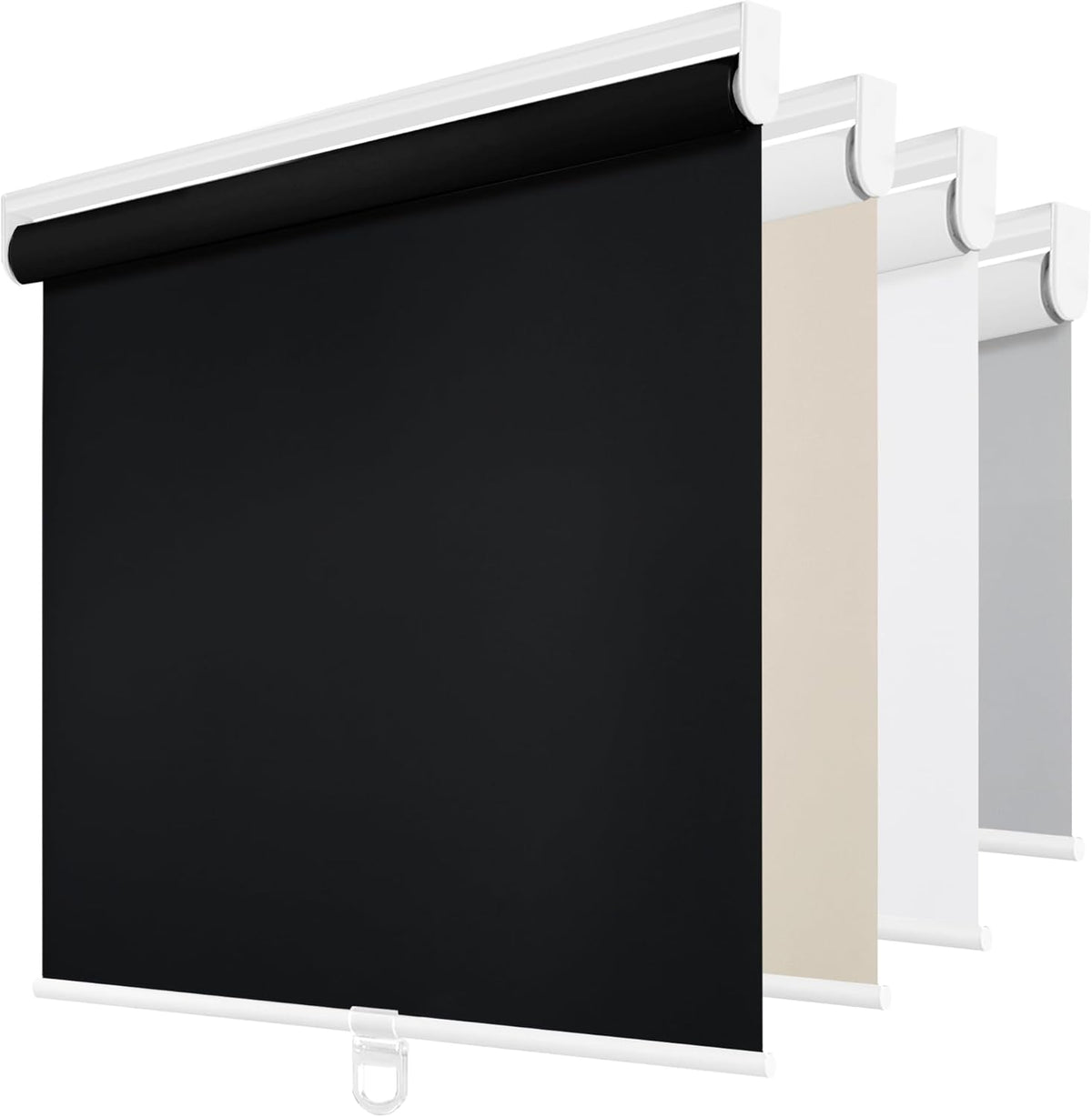 ChrisDowa Blackout Roller Shades Pull Down, Cordless Window Blinds for Home