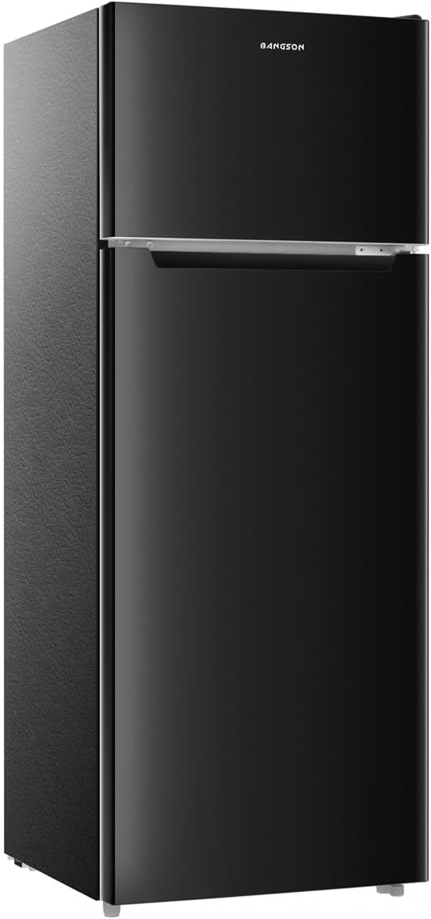 7.7 Cu.Ft Refrigerator with Top Freezer Apartment Size Black