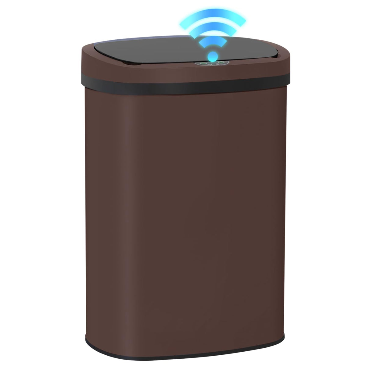 BestOffice | 13 Gallon Stainless Steel Trash Can with Lid | Steel