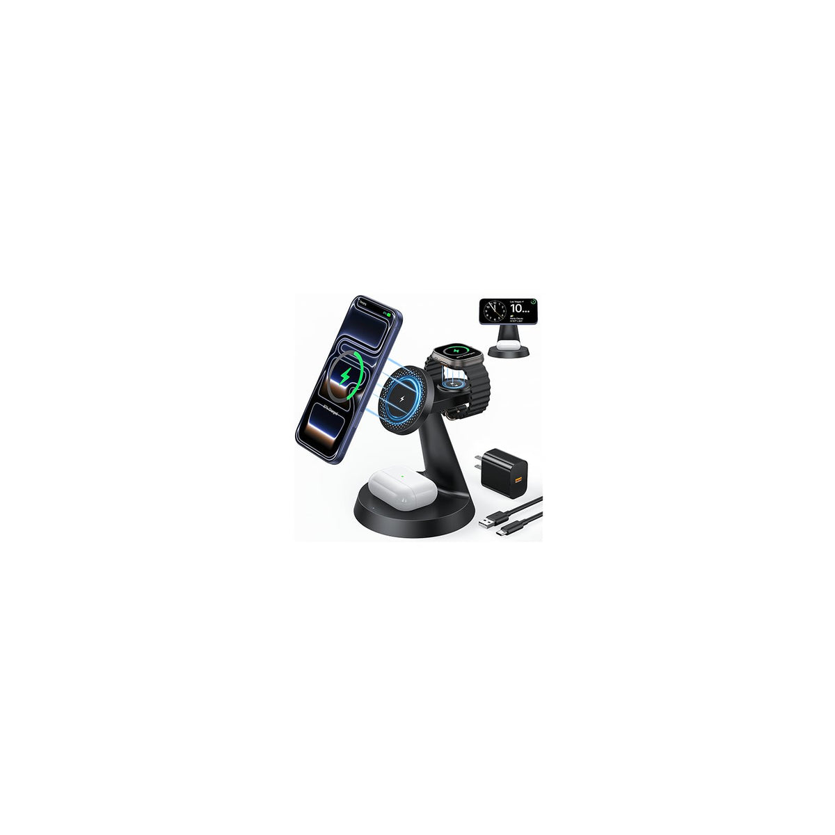 Meifigno 25W Fast 3 in 1 Charging Station for iPhone Duo/18 Pro Max