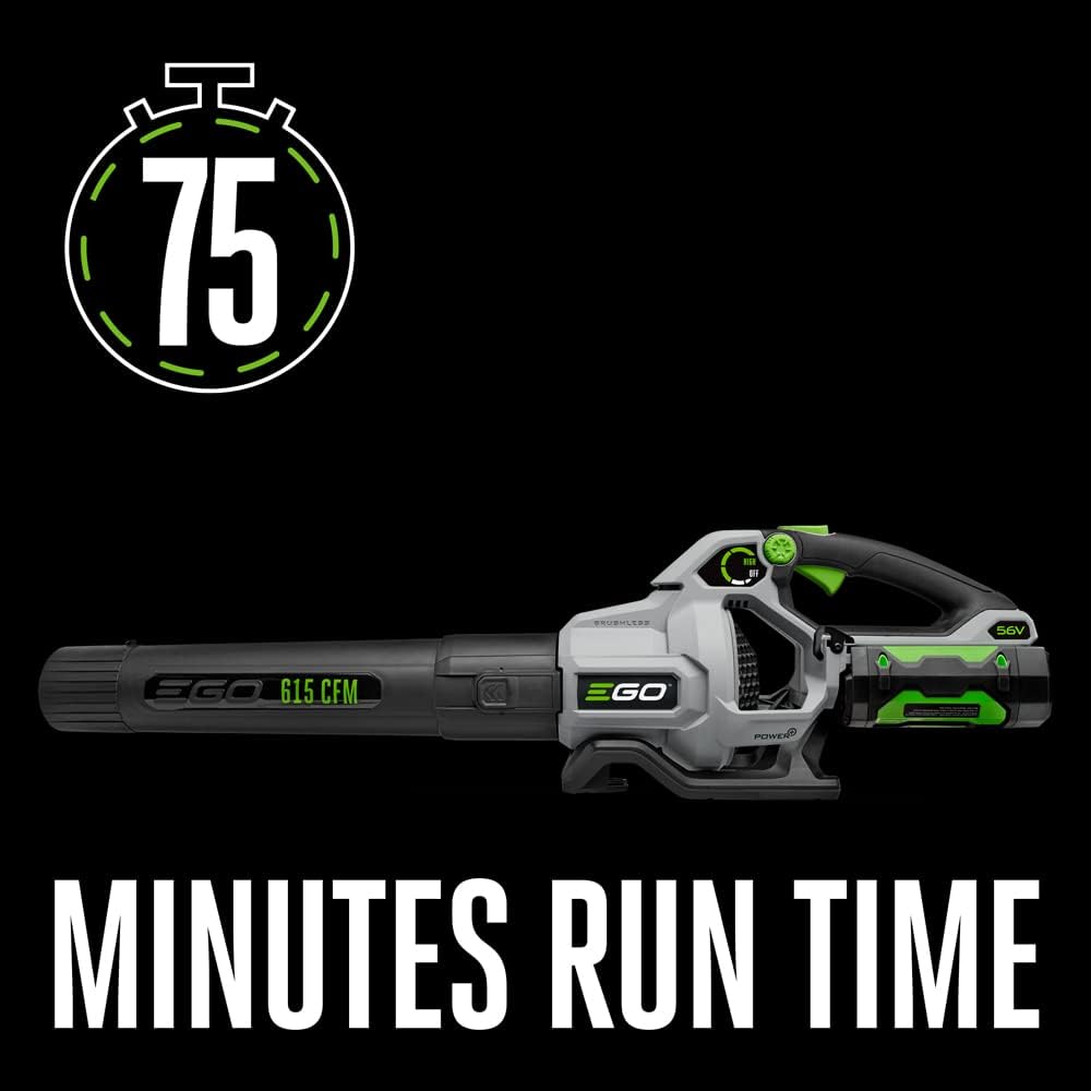 EGO POWER+ Cordless Electric Leaf Blower, 615 CFM, With Battery - LB6151