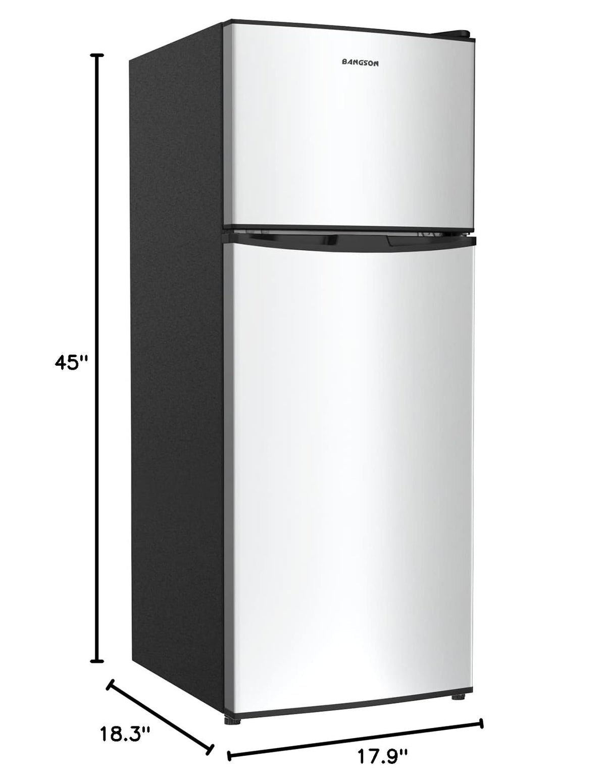 7.7 Cu.Ft Refrigerator with Top Freezer Apartment Size Black