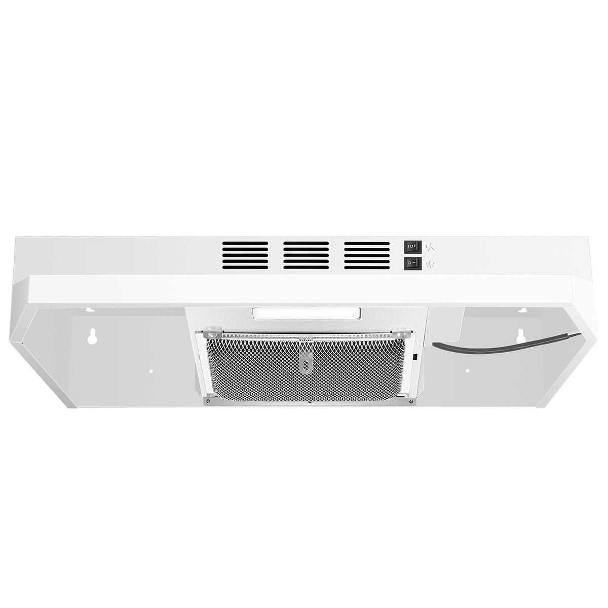 SNDOAS 30 inch Range Hood Ducted/Ductless Convertible Stainless Steel Range Hood Under Cabinet with Rocker Button Control,Vent Hood with LED Light,2 Speed Exhaust Fan,Under Cabinet Hood,Silver