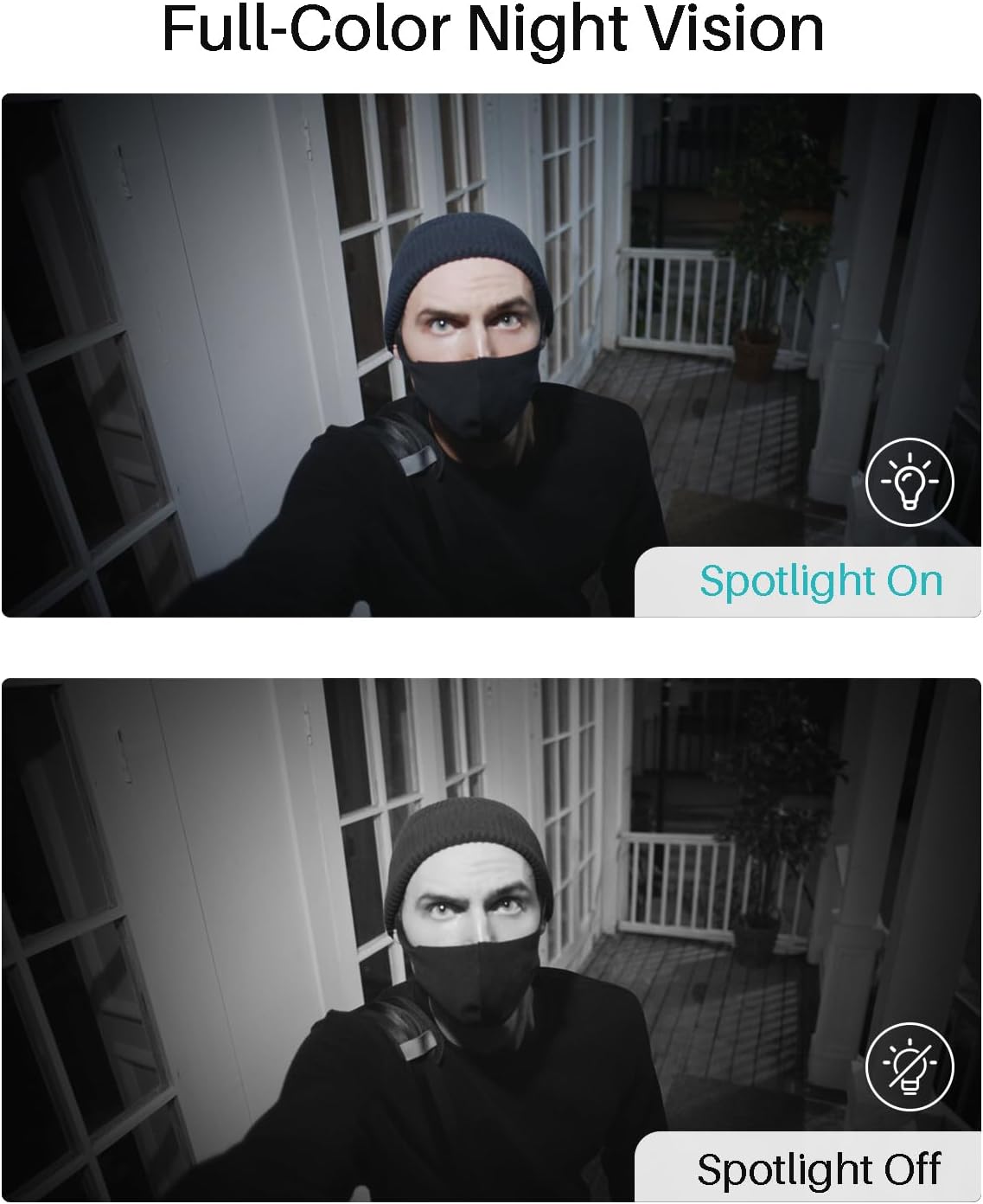 WUUK Solar Security Cameras Wireless Outdoor 2K, Home Surveillance System