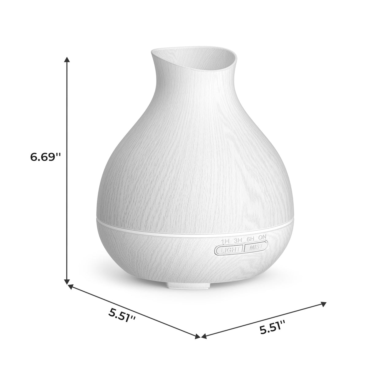 Aromatherapy Essential Oil Diffuser, 550ml Ultrasonic Fragrant Oil Large Room Humidifier, Diffusers for Home with Timer and Waterless Auto-Off, 7 Color LED Lights,Cool Mist Humidifiers