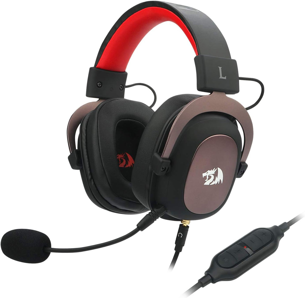 Redragon H510 Zeus Wired Gaming Headset - 7.1 Surround Sound - Memory Foam Ear Pads - 53MM Drivers - Detachable Microphone, Works for Multi-Platforms PC, PS4/3 & Xbox One/Series X, NS