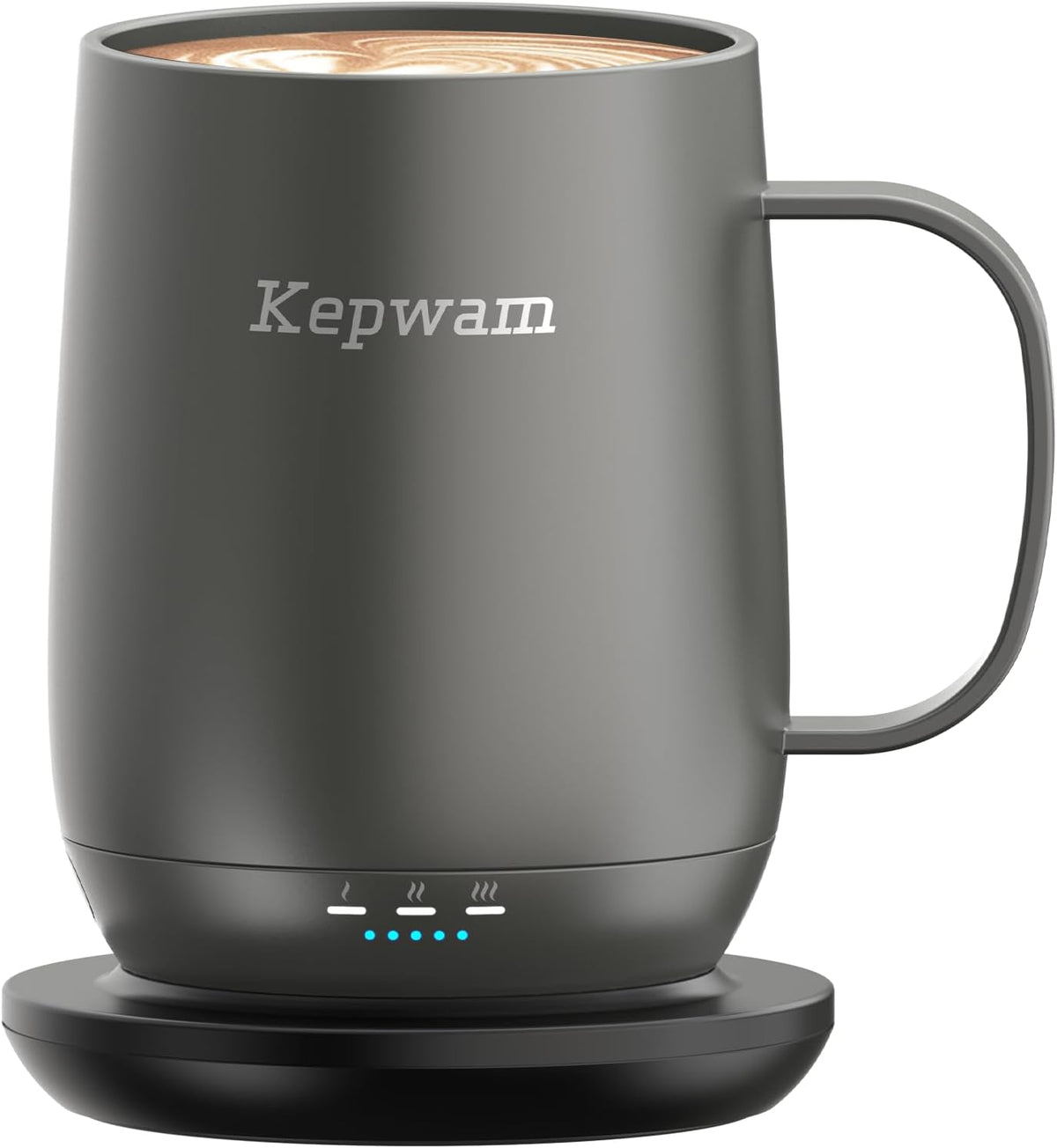 Kepwam Self-Heating Coffee Mug T2, 16oz Electric Heated Mug Hot Up to 149℉