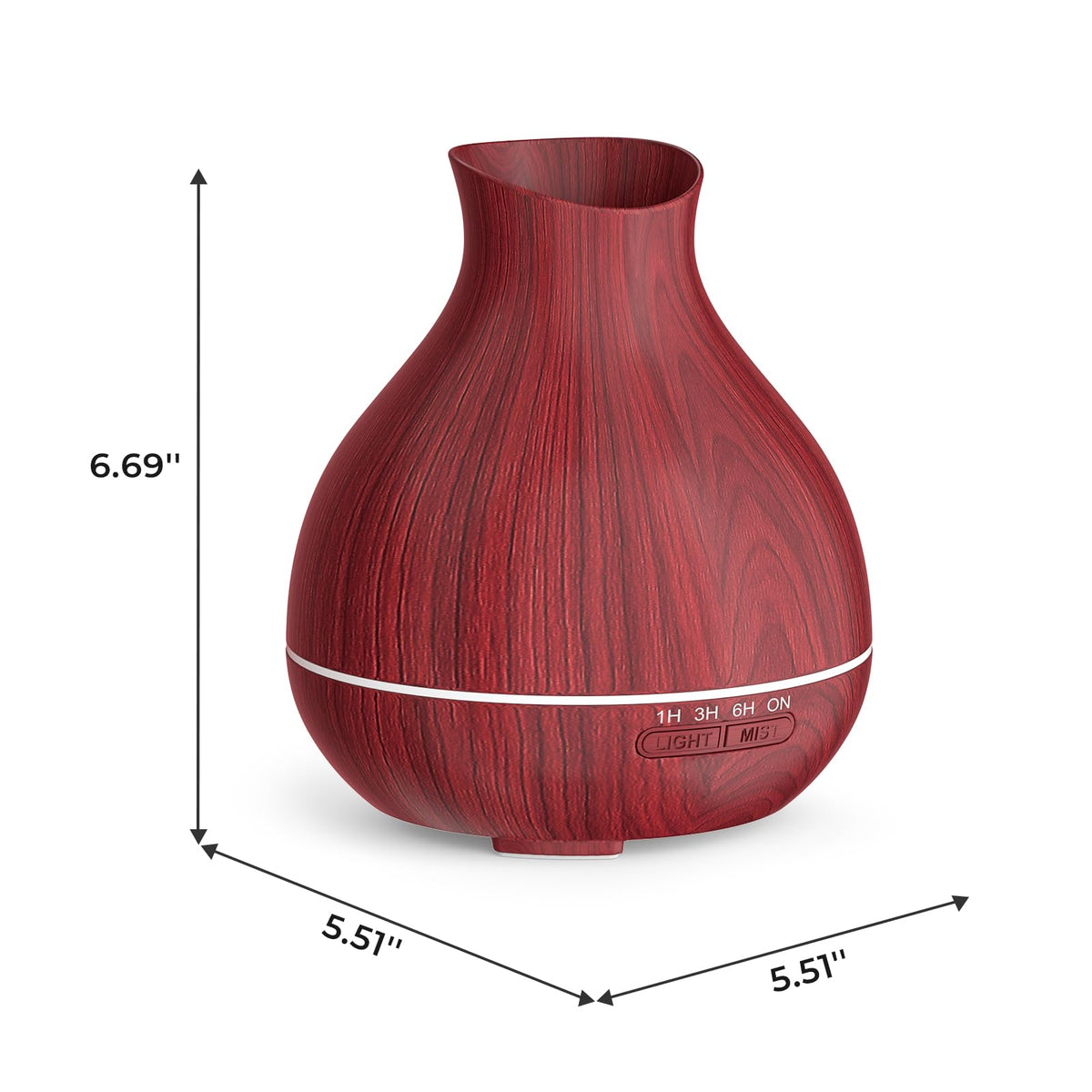 Aromatherapy Essential Oil Diffuser, 550ml Ultrasonic Fragrant Oil Large Room Humidifier, Diffusers for Home with Timer and Waterless Auto-Off, 7 Color LED Lights,Cool Mist Humidifiers