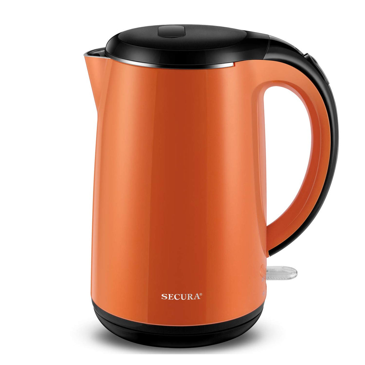 Secura Original Stainless Steel Double Wall Electric Water Kettle 1.8 Quart with Auto Shut-Off & Boil-Dry Protection, Dark Purple SWK-1701DP/HB-3227B