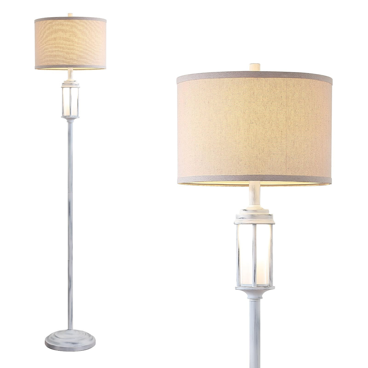 AIEAMPDO 65'' Farmhouse Floor Lamp for Living Room with 2 Light Sources