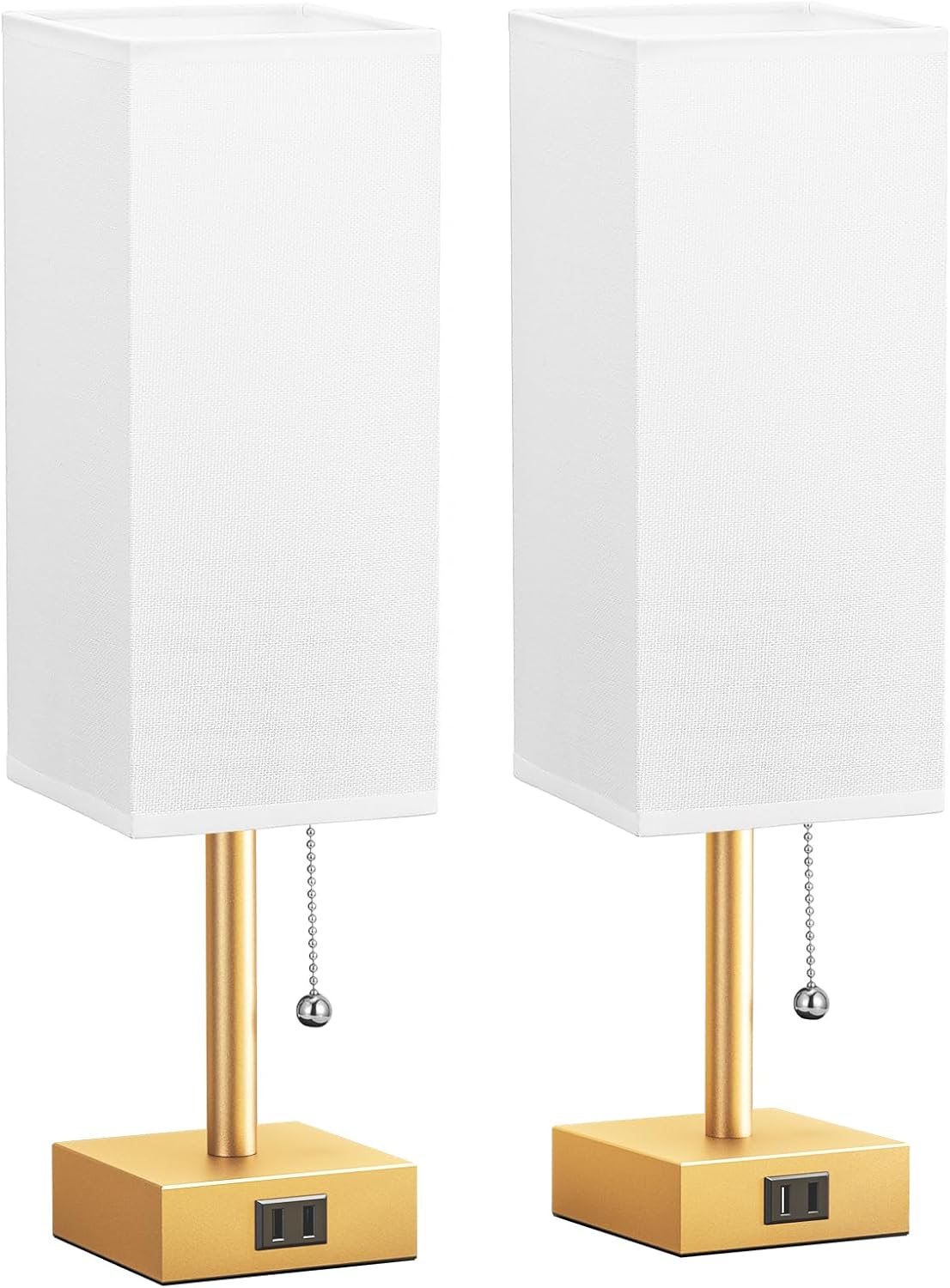 Fenmzee Bedside Lamp for Bedroom Set of 2 - Small Table Lamp for Nightstand