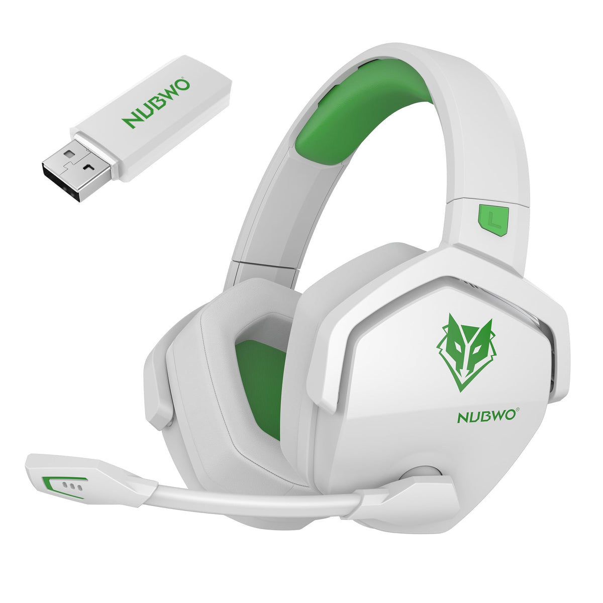 NUBWO Wireless Gaming Headset with Mic for Ps5 Ps4 PC, Zero Interference, 100-Hour Battery All-Day Play, 23ms Sync for Fortnite & Call of Duty/FPS Gamers, Triple Mode All Devices Compatible - Orange