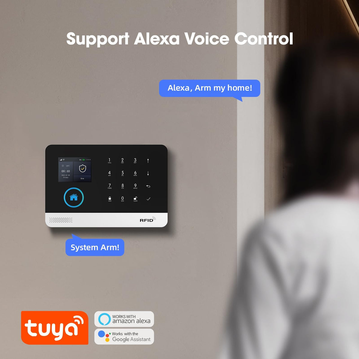 LWOHSI A103F Home Security Alarm System with 2MP Security Camera