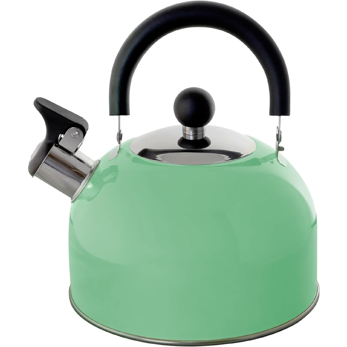Lily's Home 2 Quart Stainless Steel Whistling Tea Kettle, the Perfect Stovetop Tea and Water Boilers for Your Home, Dorm, Condo or Apartment. (Blue)