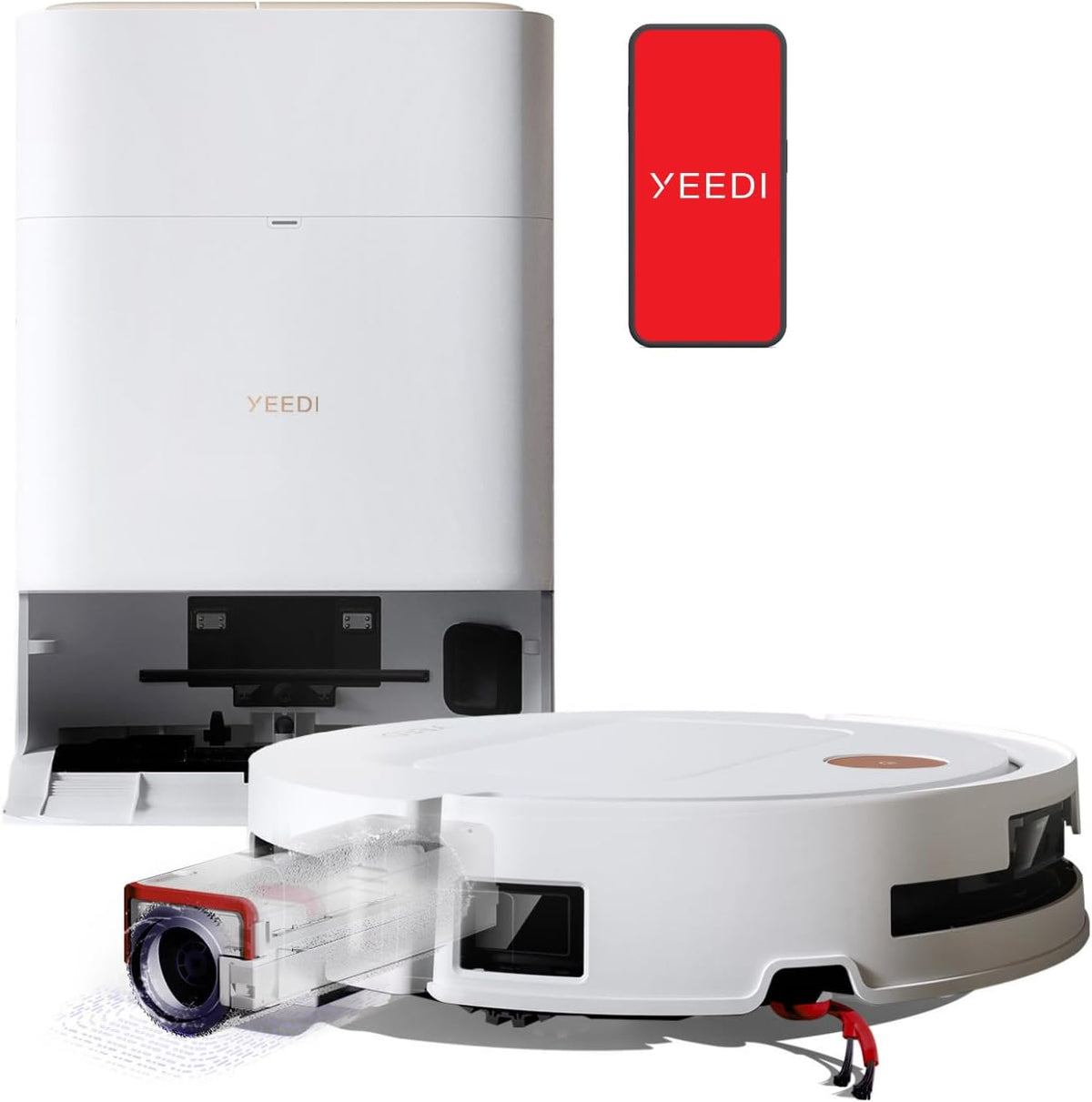 Yeedi by ECOVACS M14 Plus Robot Vacuum and Mop, OZMO Roller Mopping, White