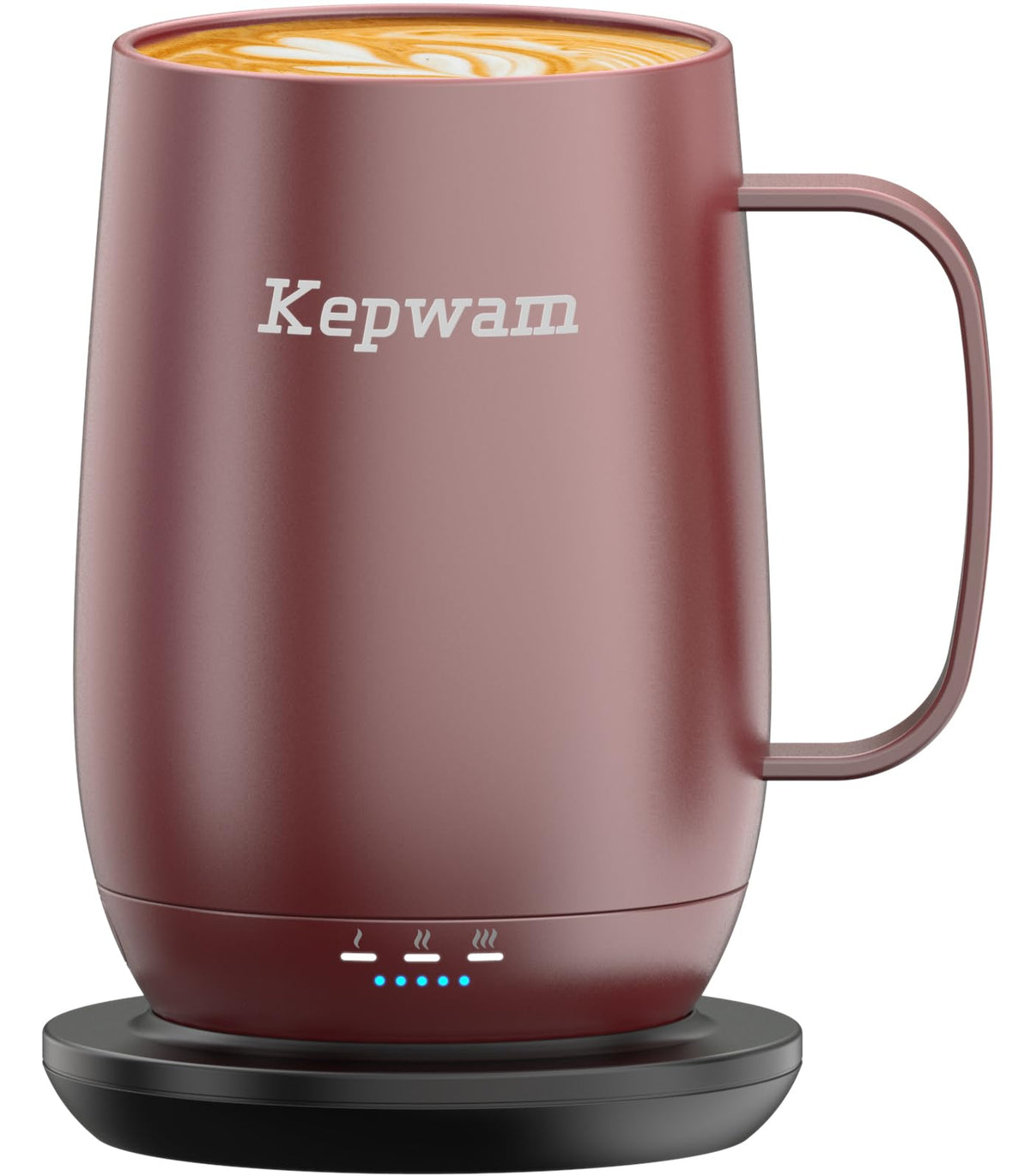 Kepwam Self-Heating Coffee Mug T2, 16oz Electric Heated Mug Hot Up to 149℉