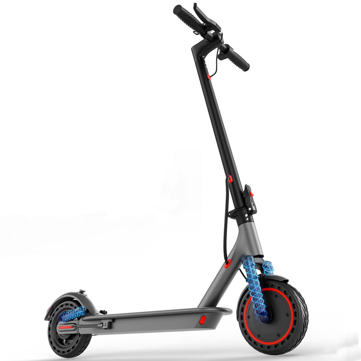Maxshot Electric Scooter, 8.5" /10" /14" Tire, 16/19/22 Mph Top Speed, 12/16/21/27/28/49/50 Miles Long Range, Folding Escooter for Adults and Kids with Seat Bag, Dual Braking, Dual Suspension, App