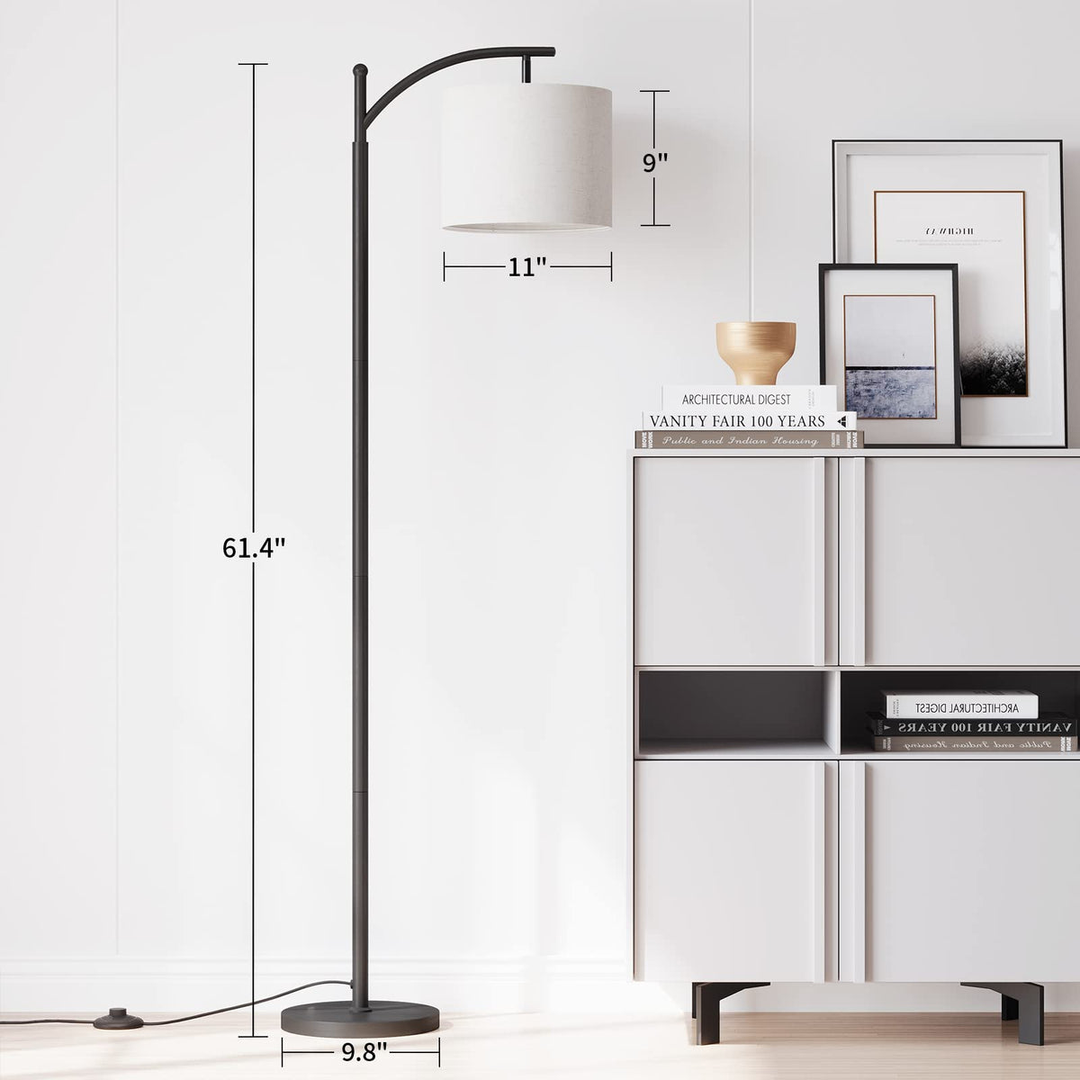 SUNMORY Arc Floor Lamp, Modern Floor Lamp with 3 Color Temperatures Bulb