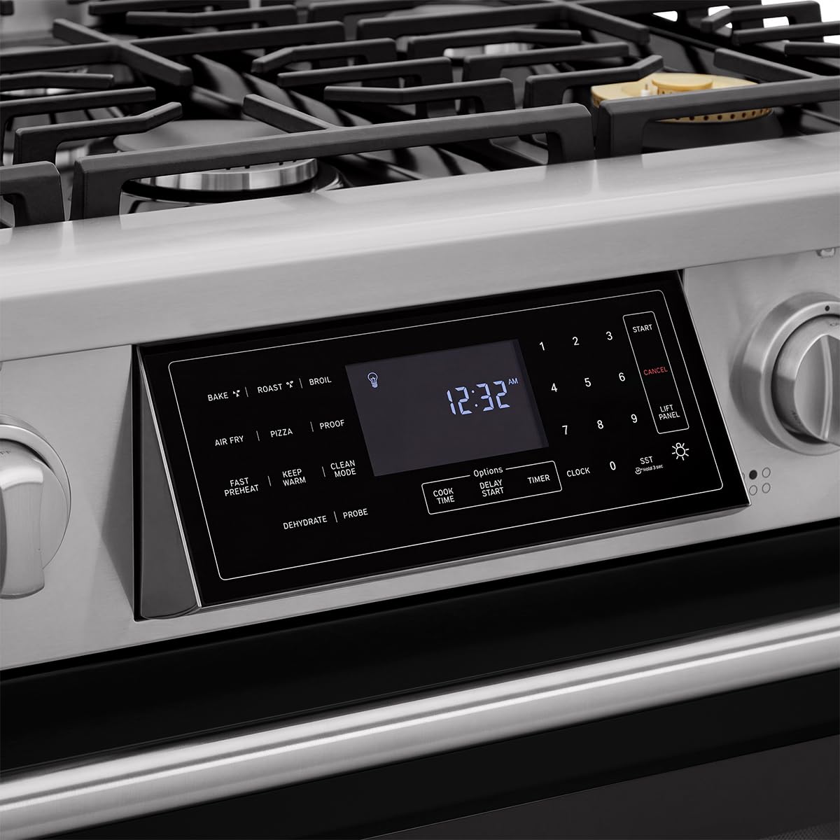 Tilt Panel 36" Natural Gas Range with 6.2 cu ft True Convection Oven (Red)