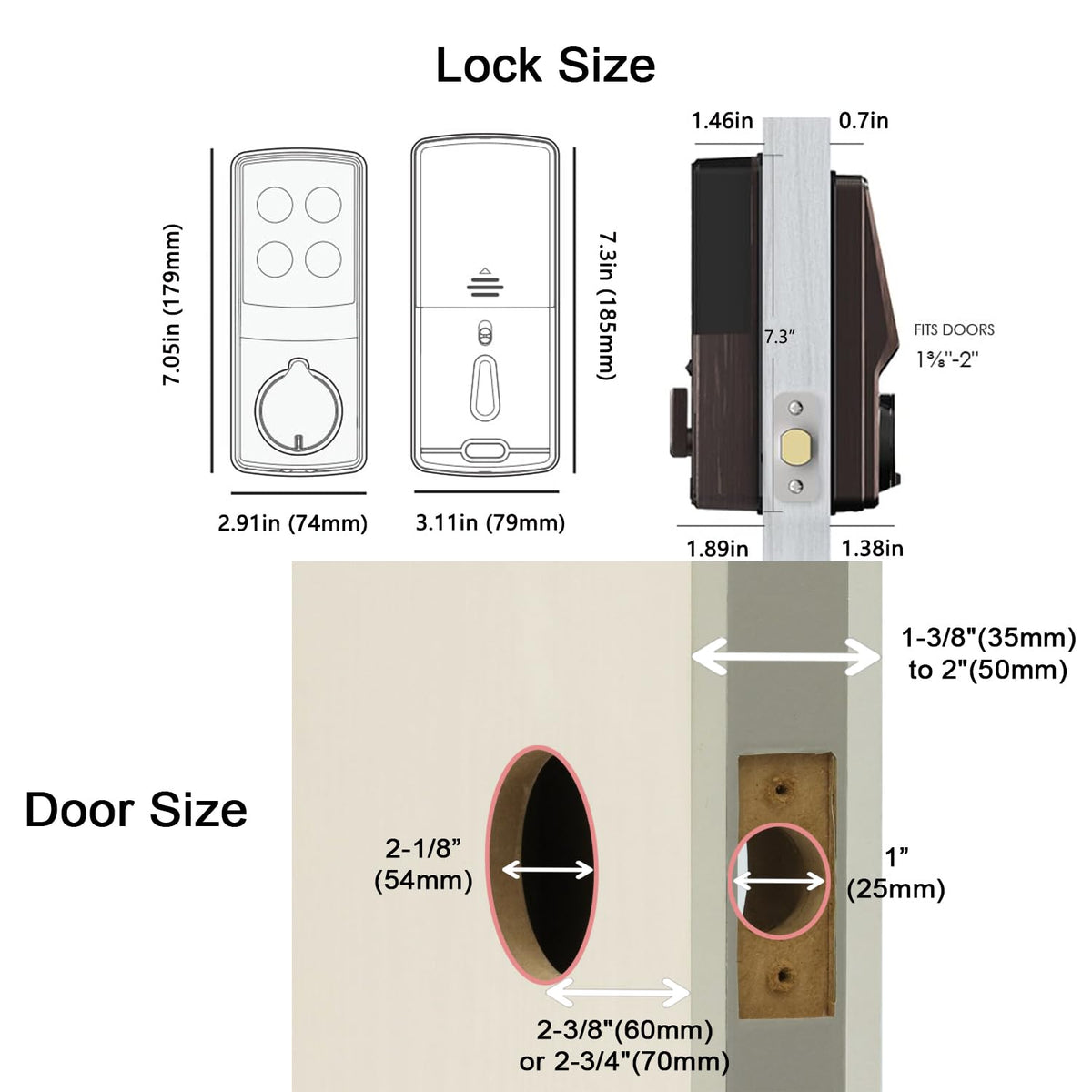 Lockly Secure Plus RFID Smart Deadbolt Lock Keyless Entry with Fingerprint