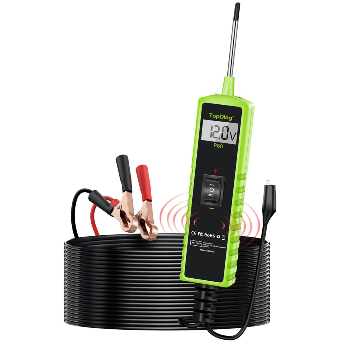 12V Test Light Automotive, Power Circuit Probe Kit, Car Fuse Tester, P60