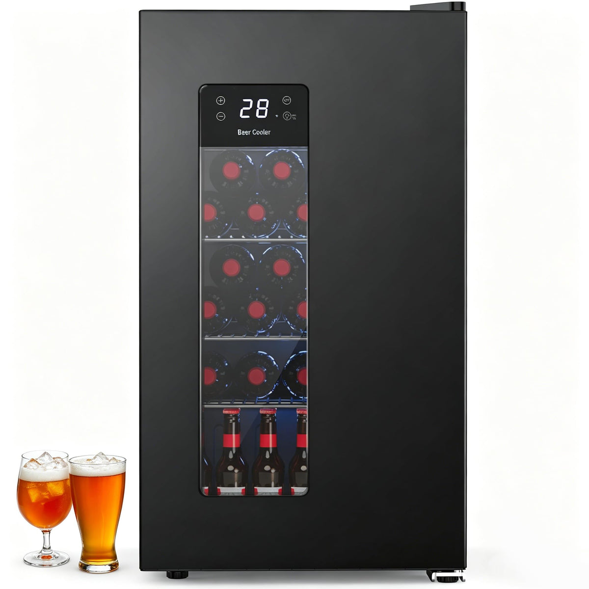 Electactic Mini Fridge 130 Can Beverage Refrigerator Cooler, 3.2 Cu.Ft Drink Fridge forSoda Wine Beer, Digital Temperature Control Cooler for Home, Dorm, Bar