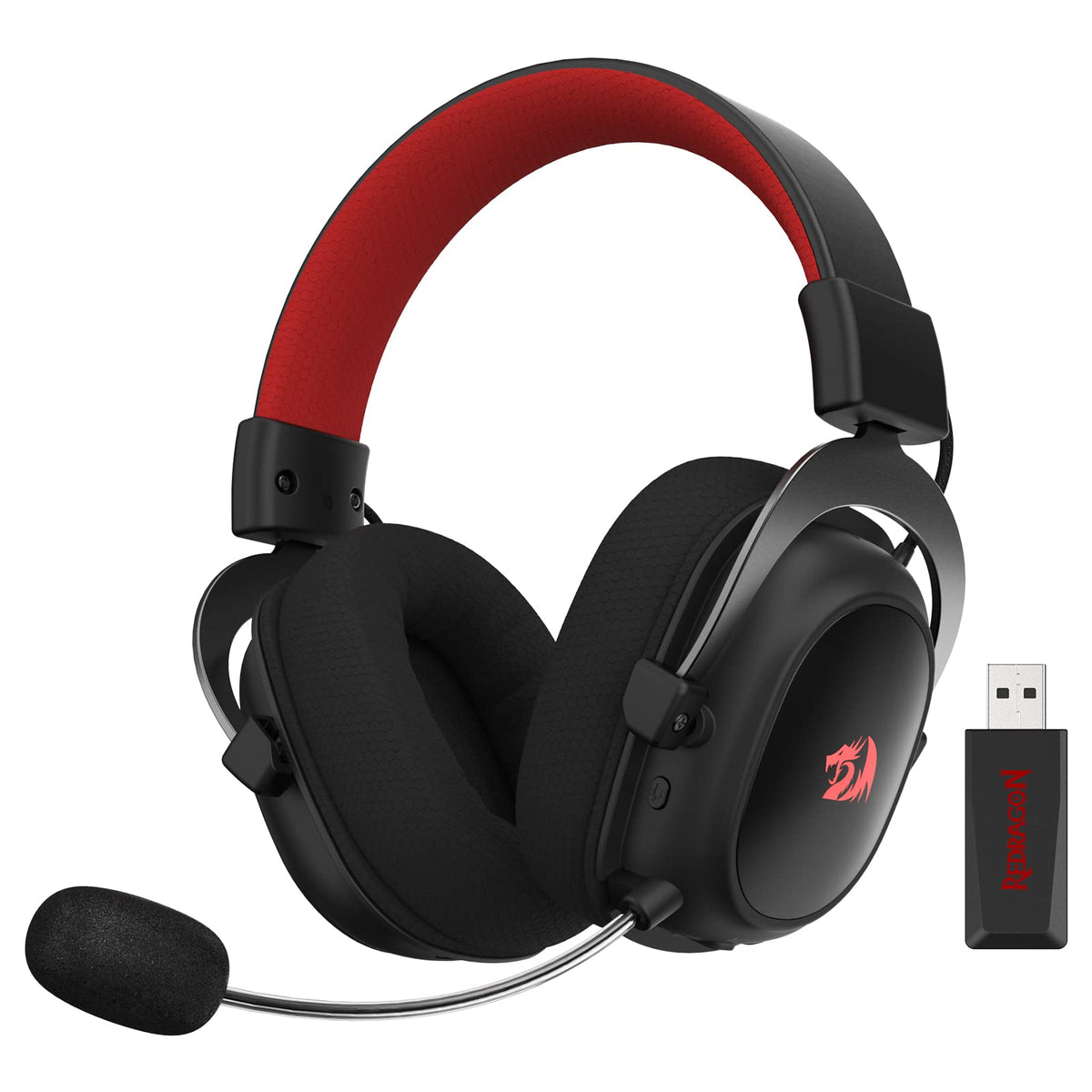 Redragon H510 Zeus Wired Gaming Headset - 7.1 Surround Sound - Memory Foam Ear Pads - 53MM Drivers - Detachable Microphone, Works for Multi-Platforms PC, PS4/3 & Xbox One/Series X, NS