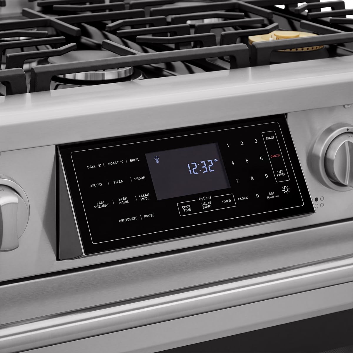 Tilt Panel 36" Natural Gas Range with 6.2 cu ft True Convection Oven (Red)