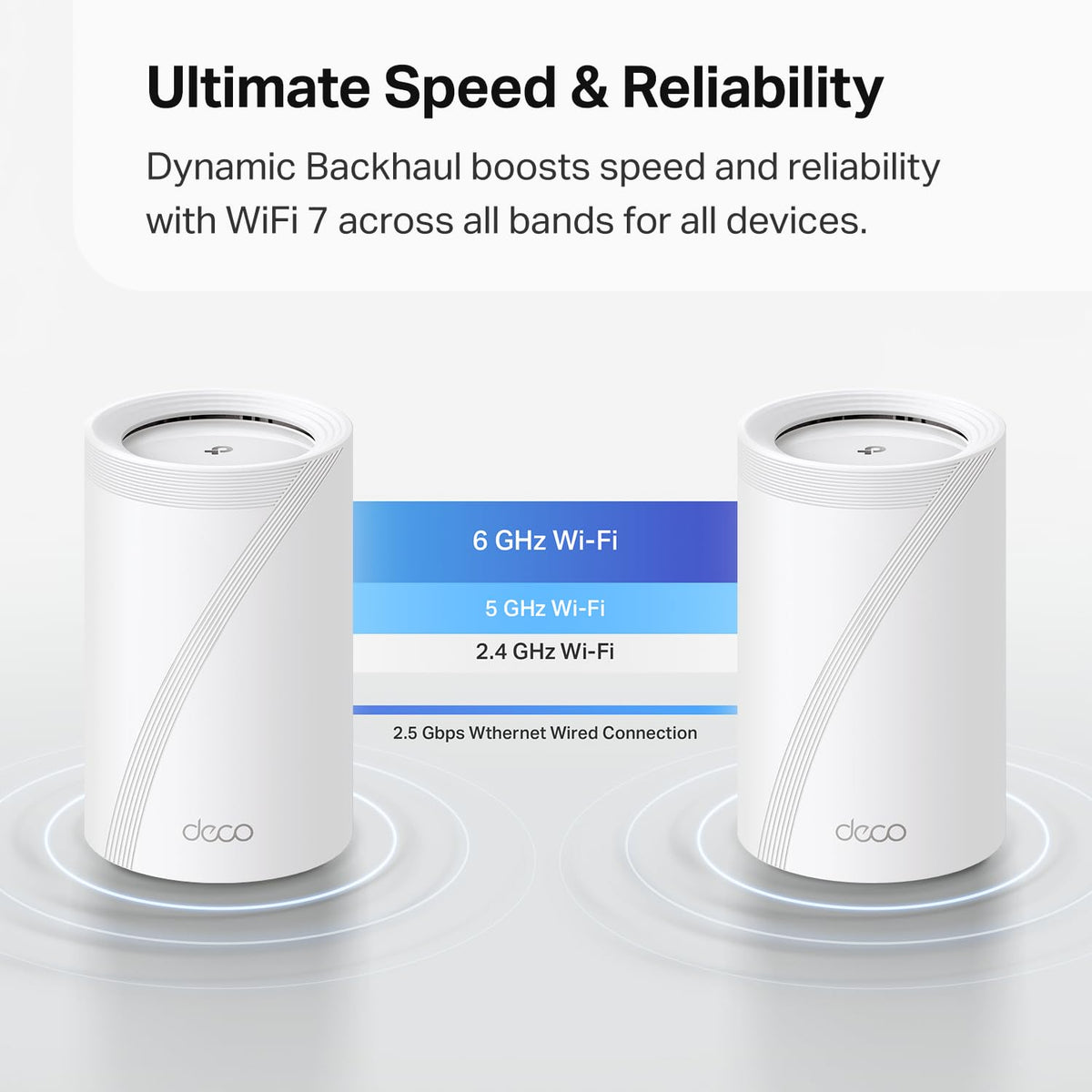 TP-Link Deco XE75 AXE5400 Tri-Band WiFi 6E Mesh System, 2-Pack