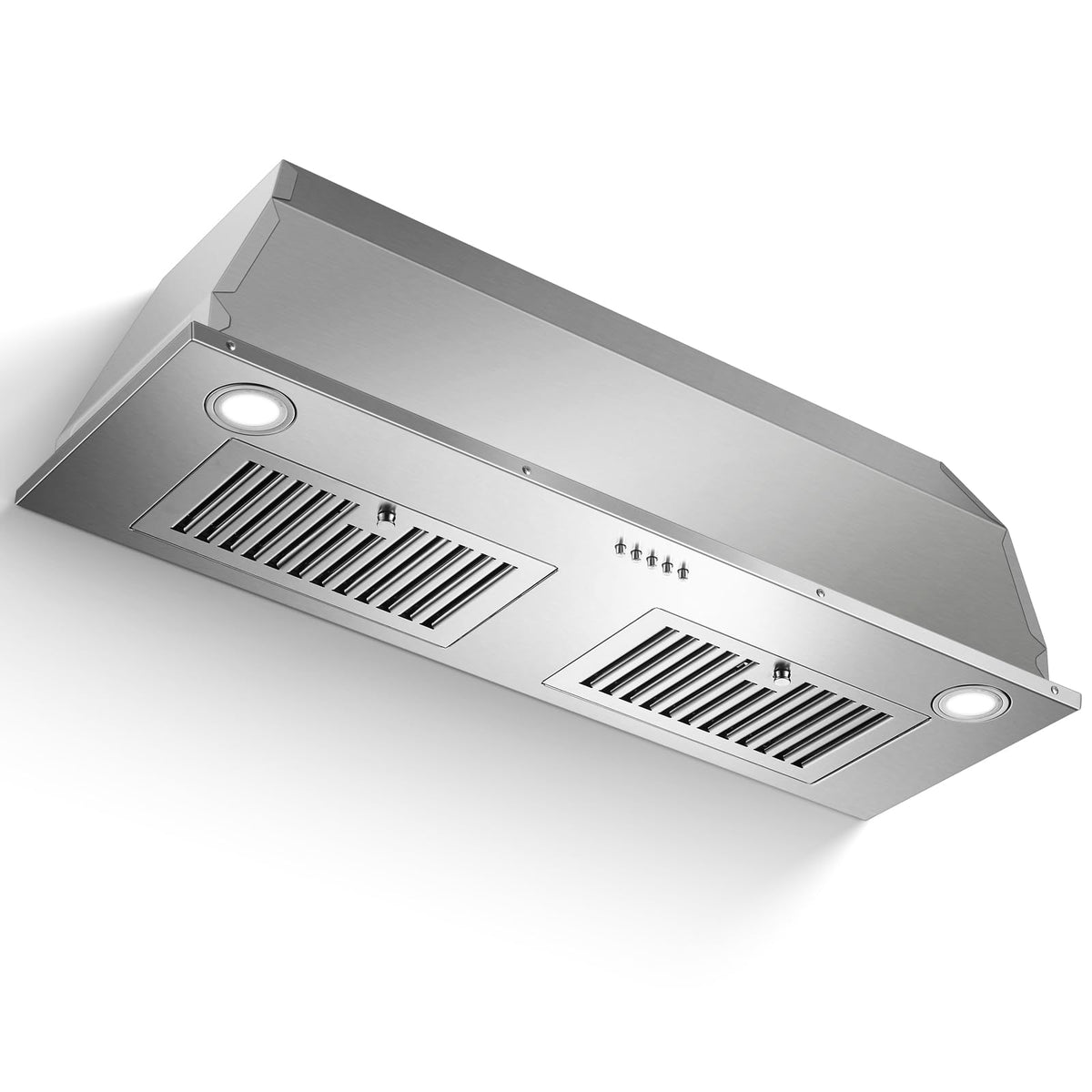 Range Hood Insert 30 inch,Stainless Steel Kitchen Vent Hood 600CFM,Built-in Kitchen Stove Hood w/Front Button Controls and Front LED Lights,Baffle Filters,Ducted/ductless Convertible Duct