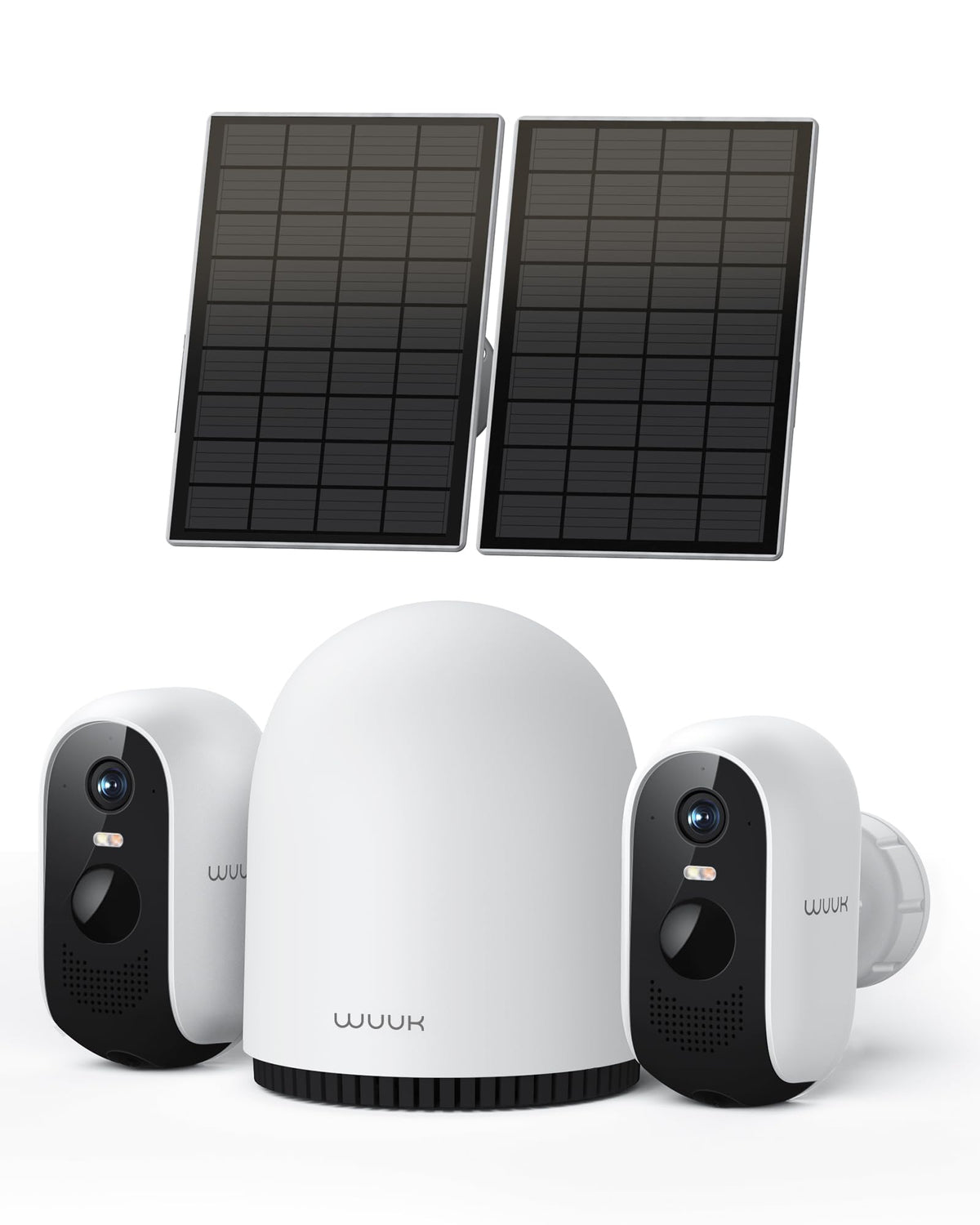 WUUK Solar Security Cameras Wireless Outdoor 2K, Home Surveillance System