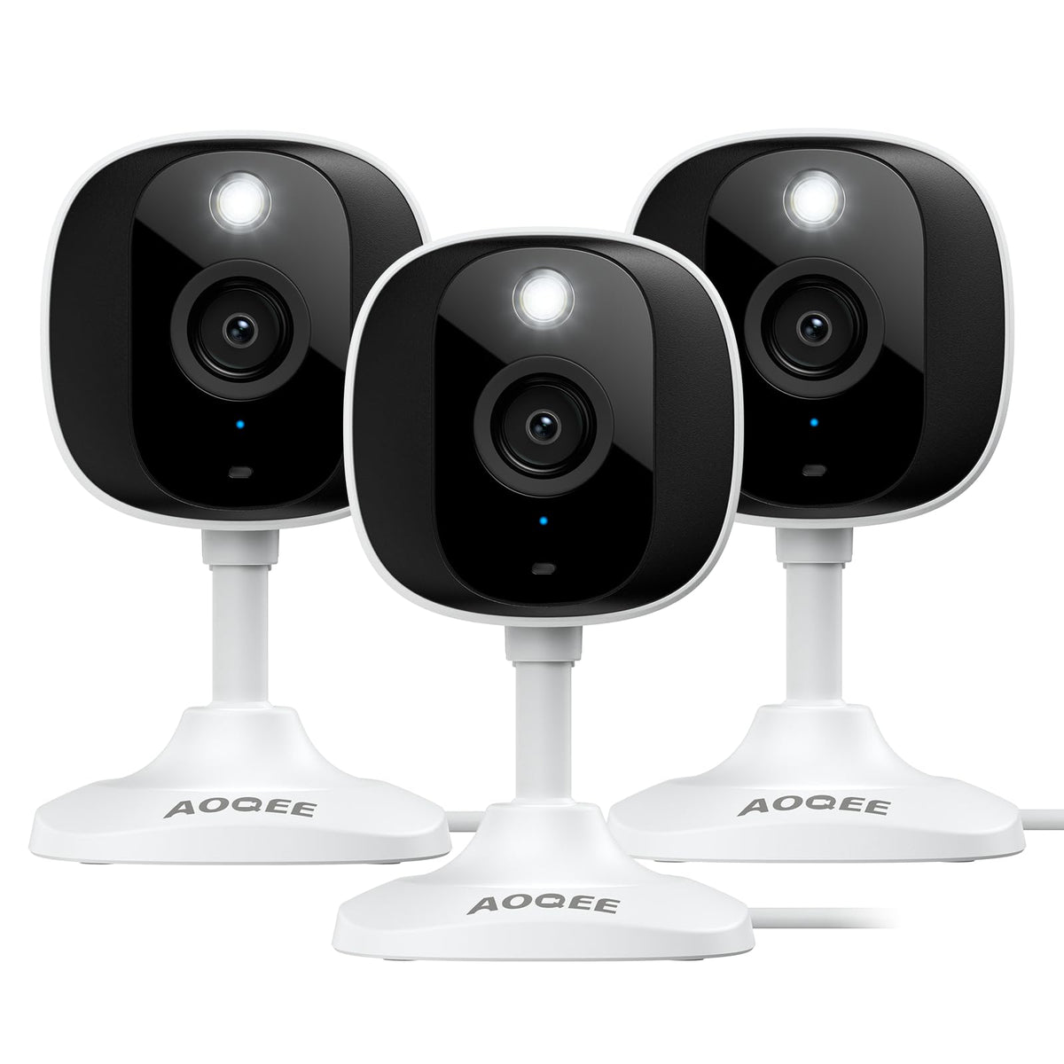 AOQEE 2K Cameras for Home Security, Indoor/Outdoor, Full Color, C1 2Pack