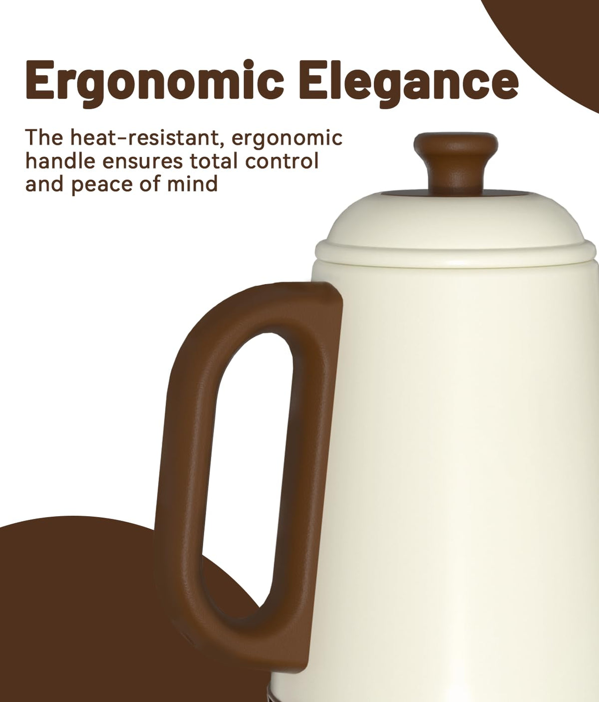 1L Gooseneck Electric Kettle for Pour Over Coffee & Tea