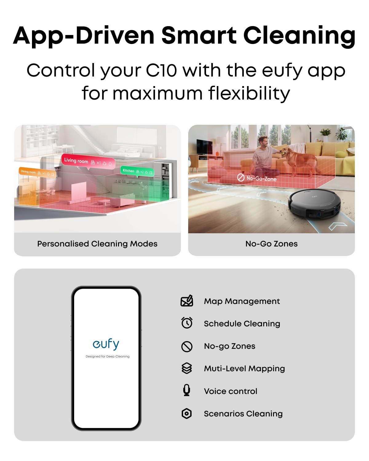 eufy Certified Like-New BoostIQ RoboVac 11S MAX Robot Vacuum Cleaner, Super-Thin, Powerful Suction, Quiet, Self-Charging, Cleans Hard Floors to Medium-Pile Carpets, Black (Renewed)