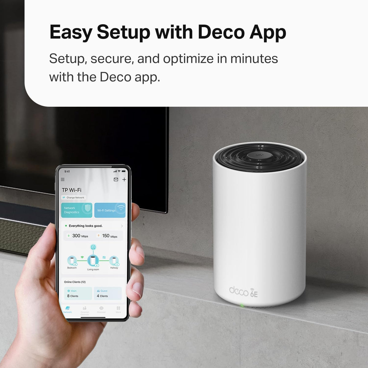 TP-Link Deco XE75 AXE5400 Tri-Band WiFi 6E Mesh System, 2-Pack