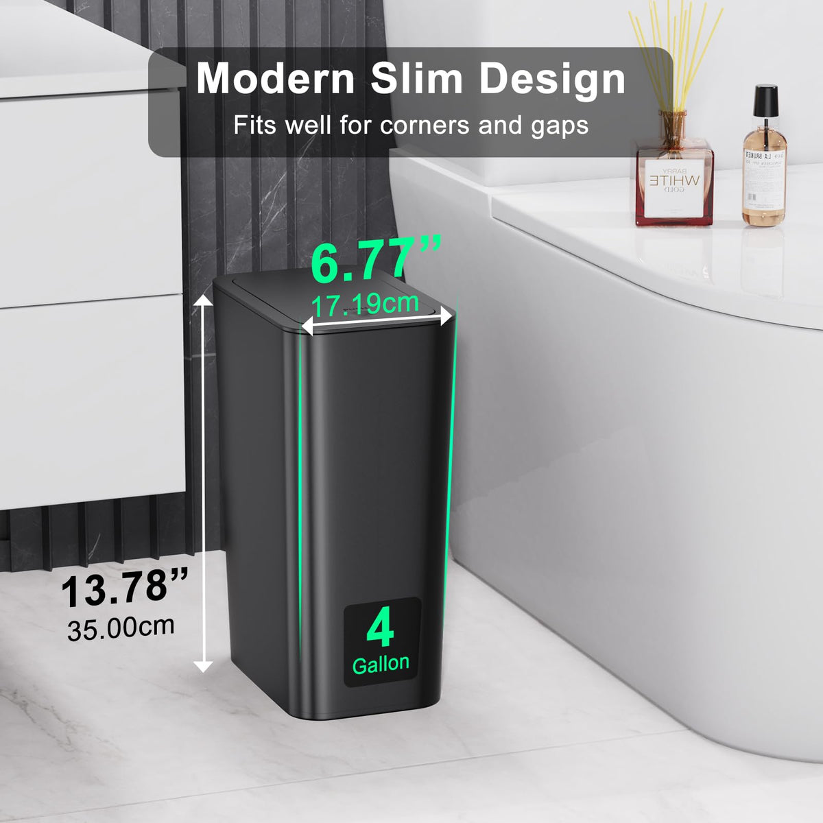 N. NETDOT 3 Pack 10L / 2.6 Gallon Small Trash Can with Lid, Bathroom Garbage Can with Pop-Up Lid, Waste Basket for Bathroom, Kitchen, Bedroom, Powder Room, Craft Room, Office, College (Off White)